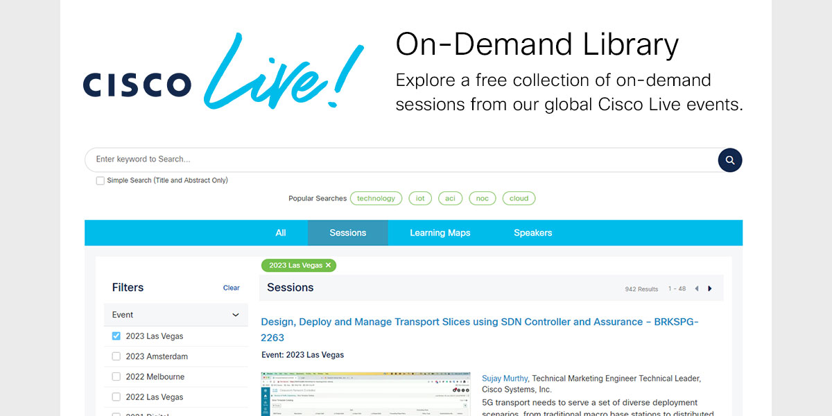 On-Demand Session Library - Cisco Live On-Demand - Cisco